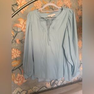 Loft Light Blue Women's Blouse Petite L
